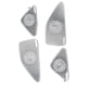 thumbnail image 3 of Cubiertas para altavoces de coche cubierta para altavoz de puerta embellecedor de estilo interior a prueba de polvo 4 piezas de acero inoxidable para automóvil ANGGREK Otros, 3 of 8
