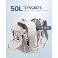 thumbnail image 3 of Mochila de viaje LOVEVOOK Carry on 50 L impermeable con cubos, 3 of 7