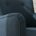 thumbnail image 2 of 24" Wide Modern Dining Chair Performance Fabric Upholstered Dining Armchair for Kitchen Dining Room Living Room (Indigo), 2 of 11