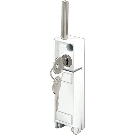 U 9919 White, Sliding Patio Door Keyed with Bolt Lock (Single Pack)