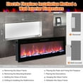 thumbnail image 7 of 60 inch Electric Fireplace in-Wall Recessed and Wall Mounted with Remote Control, 1500/750W Fireplace Heater (60-99°F Thermostat) with 12 Adjustable Color, Timer, Log and Crystal, 7 of 7