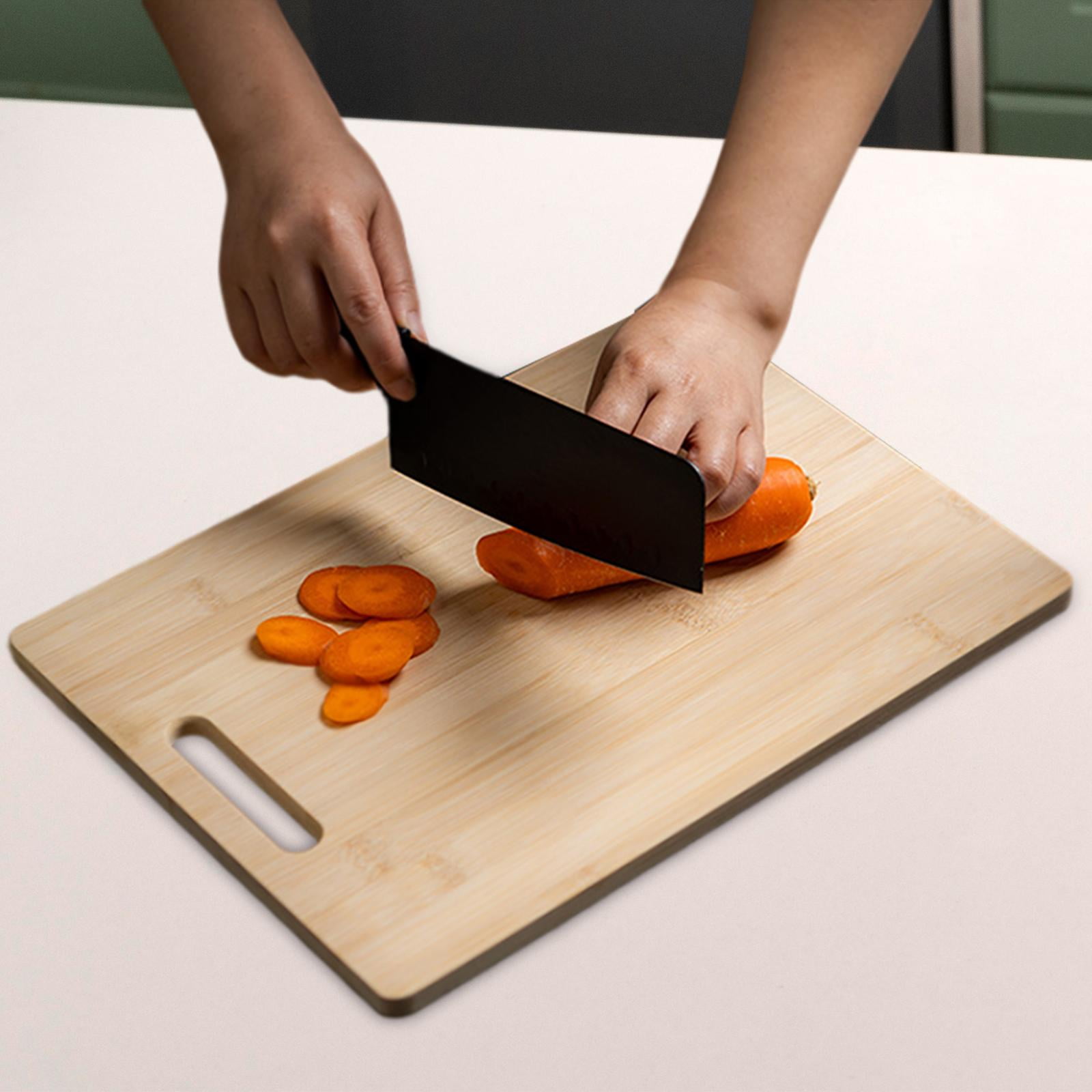 Chopping Board Cutting Board Kitchen Gadget Bamboo Serving Tray Breakfast Bread Board Pizza Board for Bread, Carving Meat, Vegetables 34cmx24cmx1.2cm