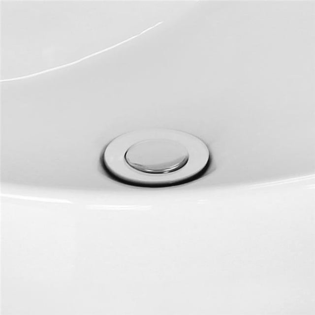 American Imaginations AI-13015 15.25 in. CUPC Round Undermount Sink Set, White & Chrome Hardware