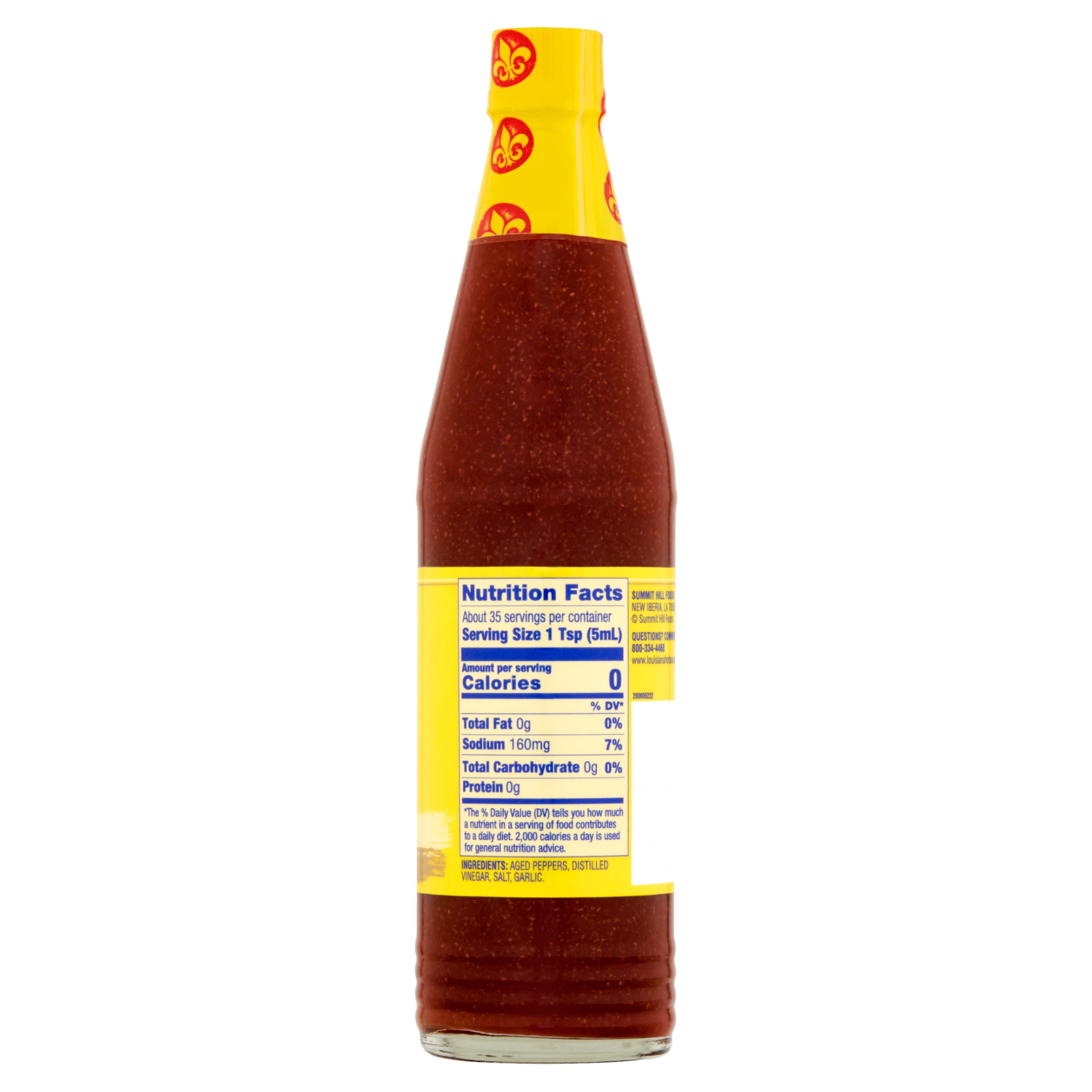 (6 pack) The Original Louisiana Brand Hot Sauce, Garlic Lovers, Shelf-Stable, 6 fl oz Bottle