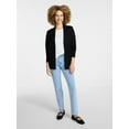thumbnail image 2 of Time and Tru Women's and Women’s Plus Open Front Cardigan Sweater with Long Sleeves, Lightweight, Sizes XS-4X, 2 of 6