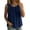 Navy, variant on Women's Plain Sleeveless Tank Top Summer Oversized Crew Neck Basic Tee Tank Flowy Casual Boho Beach Vacation Tops White