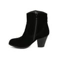 thumbnail image 4 of New Women Refresh Dion-02 Faux Suede Falling Fringe Chunky Heel Riding Bootie, 4 of 5