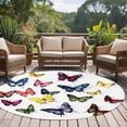 thumbnail image 4 of Butterfly Print Large Round Rug 8 FT, Non Slip Living Room Area Carpet, Modern Colorful Animals Washable Soft Circle Rug Non-Shedding Floor Carpet for Bedroom Office Dining Room, 4 of 9