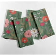 thumbnail image 2 of Vargottam Designer Cotton Canvas Napkins - Set of 12, 20-Inch, Green Floral Design, Durable & Absorbent Cloth Napkins for Dining, Parties, and Home Decor - Machine Washable, 2 of 7