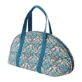 thumbnail image 1 of Luzkey Organisateur de Sac au Crochet Organisateur de Crochet Fermeture Éclair Poignée Supérieure Sac au Crochet Organisateur de Crochet Matelassé Fourre-Tout Sac de Rangement en Fer Bleu, 1 of 8