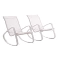 thumbnail image 1 of Modway Traveler Aluminum & Mesh Patio Rocking Chair in White (Set of 2), 1 of 6