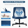thumbnail image 5 of Office Chair Modern Linen Blue Criss Cross Office Chair - Product Details,Ergonomic Office Chair, 5 of 10