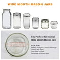 thumbnail image 3 of Reusable Mason Jar Lids Wide Mouth Leak-Proof Seal Lid for Canning Jars Silver, 3 of 9