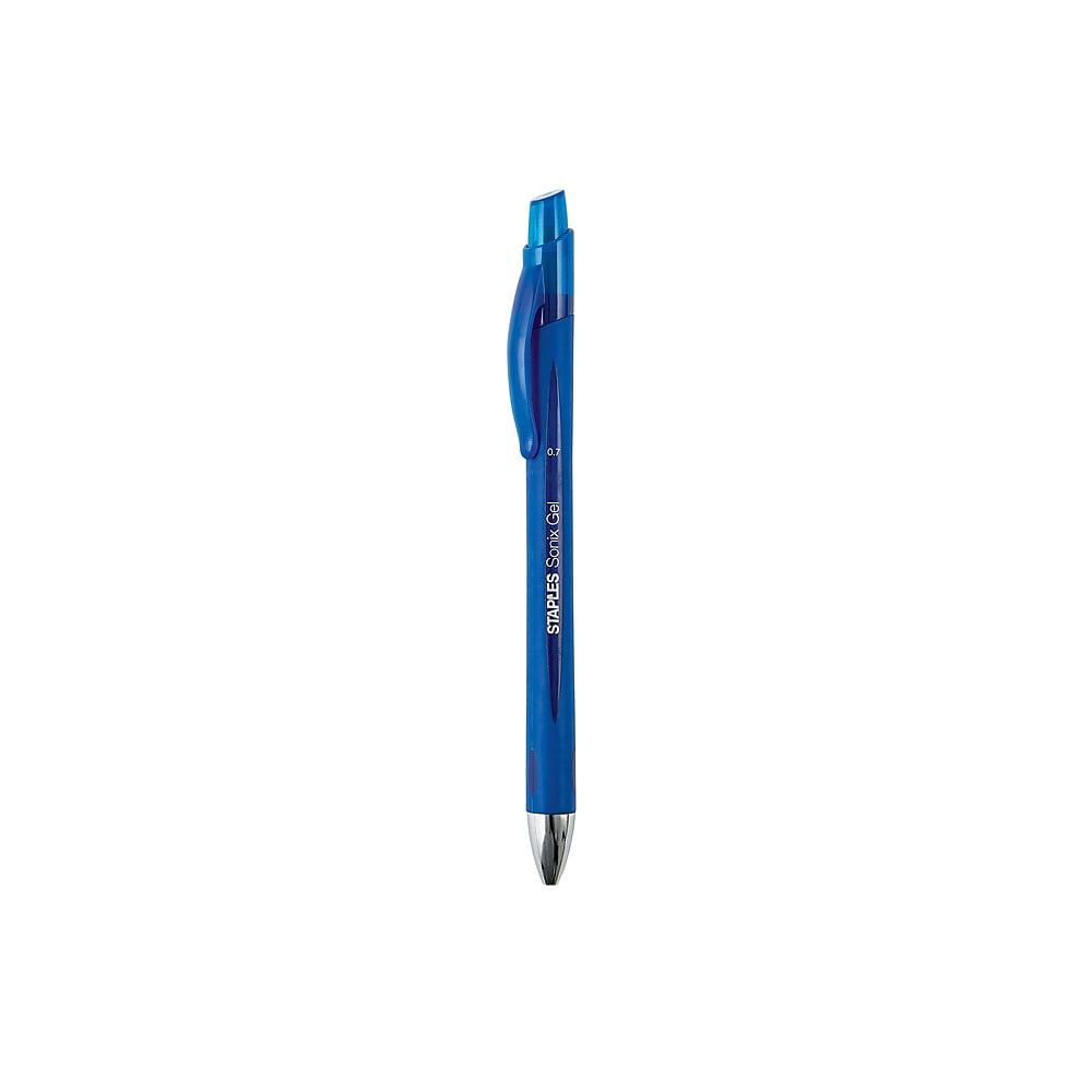 Dark Blue Staples Binder Clip Ballpoint Pen Black Ink Medium Point New 