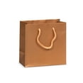 thumbnail image 1 of 10 PK, Metallic Gold Matte Gift Bags, Jewel 6.5 x 3.5 x 6.5" For Holiday & Events, 1 of 1