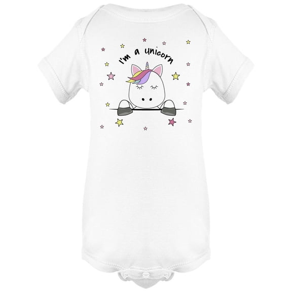 Im A Unicorn Baby Stars Bodysuit Infant -Image by Shutterstock,  Newborn