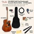 thumbnail image 2 of Fender CD-60SCE Solid Top Dreadnought Acoustic-Electric Guitar - All Mahogany w/ Gig Bag, 2 of 9