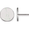 thumbnail image 1 of Sterling Silver S. Rh-Plated Logoart Alpha Epsilon Phi Enameled Post Earrings (12 X 12) Made In United States ss047aep, 1 of 5