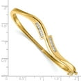thumbnail image 2 of Primal Gold 14 Karat Yellow Gold VS Diamond Hinged Bangle, 2 of 3