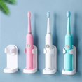 thumbnail image 3 of 4-pack electric toothbrush holder bathroom toothbrush storage rack toilet wall-mounted punch-free wall-mounted electric toothbrush holder, 3 of 3