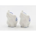thumbnail image 4 of Ceramic Elephant Salt and Pepper Shakers Blue Print 4.125 Inch Gift, 4 of 4