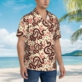 thumbnail image 5 of Fotbe Snake Hawaiian Shirt for Men Unisex Summer Beach Casual Short Sleeve Cotton Linen Button Down Shirts-X-Large, 5 of 9