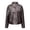 Khaki, variant on Leather Jacket Women Casual Button Down Coat Stand Collar Classic Long Sleeve Fall Winter Outerwear Chic Motorcycle Biker Fashion Jackets