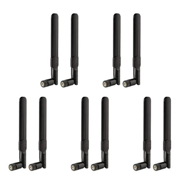 Antena 4G LTE Antena de Enchufe 8DBi SMA (10 Piezas) Enrutador 4G LTE Compatible Gateway Teléfono Doméstico Hotspot MóDem Enrutador