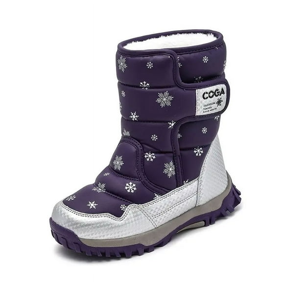 Boys & Girls Snow Boots With Faux Fur Lined For Winter