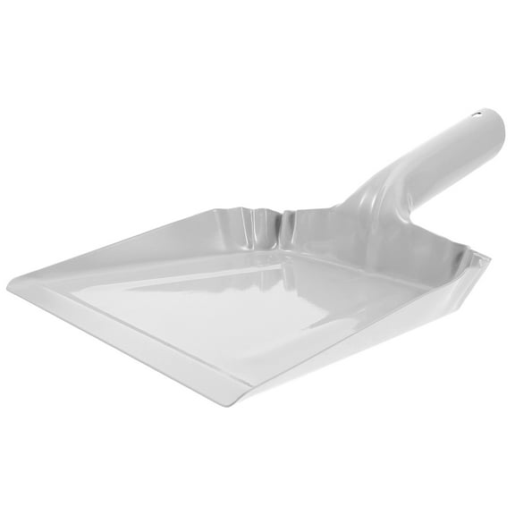 Metal Handheld Dustpan for Home Use Grey Small Dustpan with Handle 7.8 Inches
