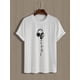 thumbnail image 2 of Camisetas cómodas de manga corta con cuello redondo elástico y estampado musical para hombre, ropa informal, 2 of 6