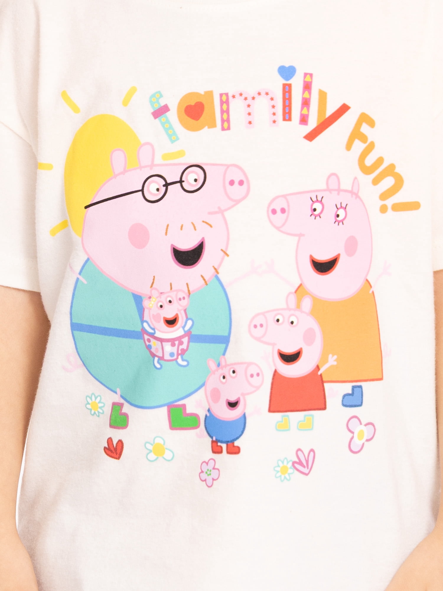 Peppa Pig Toddler Graphic Crewneck Tee with Short Sleeves, Sizes 12M-5T