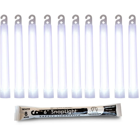 Cyalume SnapLight White Glow Sticks, 6