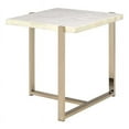 thumbnail image 1 of ACME Table d'Appoint Carrée en Bois avec Dessus en Chrome et Blanc, 1 of 2