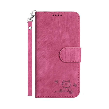 For Huawei Honor 50 wallet phone case, cute cat pattern flip cover holder, credit card slot holder with wristband protection phone case