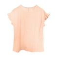 thumbnail image 5 of HOWPAY Summer T Shirts for Women Short Sleeve Crew Neck Solid Color T Shirts Loose Fit Baggy Work Tee Tops Comfy Lightweight Y2K Streetwear Orange L, 5 of 5