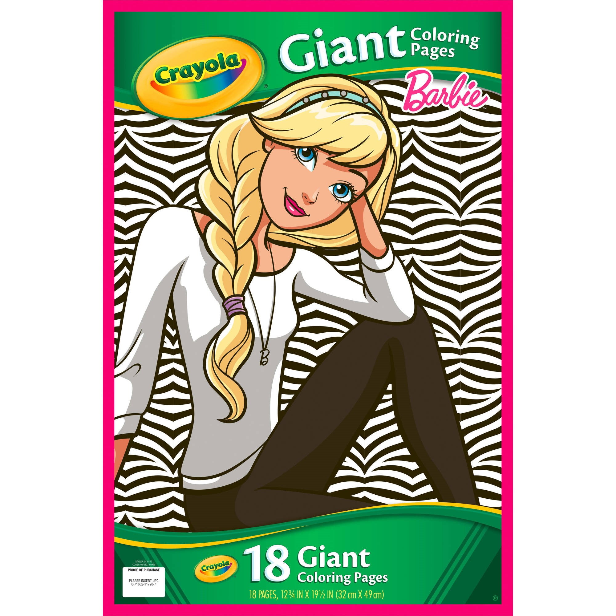Crayola Giant Coloring Pages, Barbie, 20 Count