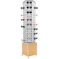 thumbnail image 2 of 102 Pairs Rotating Retail Eyeglasses Display Rack Stand Floor-standing Sunglasses Holder Stand with Bottom Base for Rotatable Glasses Hanging Hook Storage Organizer Commercial Mall (Silver+Yellow), 2 of 9