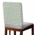 thumbnail image 2 of Sage Green Buffalo Plaid Chair Back Covers, Vintage Check Minimalist Farmhouse Removable Chair Covers for Dining Chairs Set of 8, Washable Chairs Slipcovers Back Seat Protector for Wedding 19"x20", 2 of 9