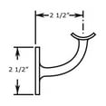 thumbnail image 2 of Lavi Industries Handrail Bracket,SS,2-1/2" H,2-1/2" L 49-301/1H, 2 of 2