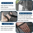 thumbnail image 6 of Aplter Pop Up Laundry Hamper Mesh Laundry Baskets with Side Pocket,Foldable Dirty Clothes Hamper for Cruise,Travel,College Dorms,(Black+Blue), 6 of 7