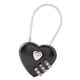 thumbnail image 5 of Candado de Combinación de Aleació de Zinc con forma de Corazón, Candado de Seguridad para Viaje, Para Equabaje, Mochila, Casillero de Gimnasio, color negro, 5 of 7