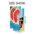 thumbnail image 3 of GZHJMY Dog eating a watermelon, by the beach Bath Shower Towels Set of 2 for Bathroom -Soft Microfiber Hand Towel Absorbent Soft Decorative Face Towel for Kids 30 x 15 inch, 3 of 6