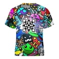 thumbnail image 5 of Geometry Dash Children's T-Shirt Short Sleeve T-Shirt Breathable Summer Tee Shirt for Boys Girls 160CM, 5 of 8