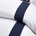thumbnail image 3 of Funda nórdica 220x240cm Juego de cama de hotel Microfibra lavada Confort y Cremallera metálica suave Hogar con funda de almohada 50x75cm, Azul marino JFHHH pequeña, 3 of 5