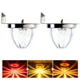 thumbnail image 1 of 2-Pack LED Side Marker Lights for Trucks, LED Mini Watermelon Light for Semi Truck, Amber Clear Lens Mini Lights with Stainless Steel Bracket, 1 of 8