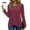 Hot Pink, variant on DAFPZW Tunic Sweaters for Women Long Sleeve Shirts Crew Neck Tops with Buttons Fall Fashion Outfits Winter Clothing