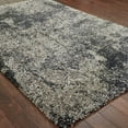 thumbnail image 4 of 6' X 9' Charcoal Silver And Grey Abstract Shag Power Loom Stain Resistant Area Rug, 4 of 5