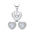 thumbnail image 1 of Set de joyas de plata 925 con colgante en forma de corazón y cadena, 1 of 8