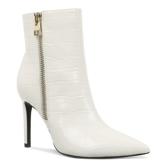 I.N.C. International Concepts Womens Sarishaa Zip Booties White 10M